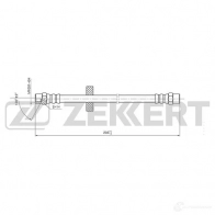 Тормозной шланг ZEKKERT 1440204849 BS-9398 PD6 EV6Y