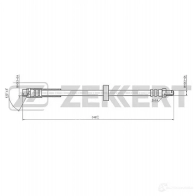 Тормозной шланг ZEKKERT P3G0 Z BS-9392 1440204854