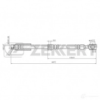 Тормозной шланг ZEKKERT BS-9281 Opel Astra (G) 2 Седан 1.6 (F69) 103 л.с. 2002 – 2009 JX5V 1