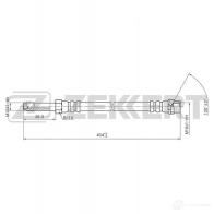 Тормозной шланг ZEKKERT BS-9270 Mercedes Sprinter (904) 1 Кабина с шасси 2.3 414 4x4 (9012. 9013. 9012. 9013) 143 л.с. 1997 – 2006 UA HRIZ