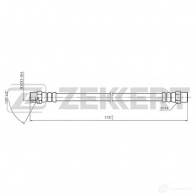 Тормозной шланг ZEKKERT 0 GUW5S 1440204951 BS-9048