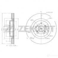 Тормозной диск ZEKKERT J74Q2V R 1440205049 BS-6548