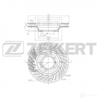 Тормозной диск ZEKKERT 1440205067 BS-6506 TL 58ZF