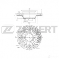 Тормозной диск ZEKKERT 1440205068 BS-6505 3XSE3 V