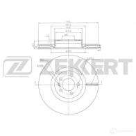 Тормозной диск ZEKKERT 1440205069 2B9 G2EG BS-6504