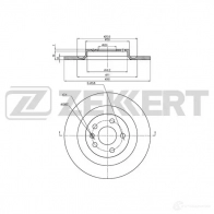 Тормозной диск ZEKKERT 1440205070 CZ7 52 BS-6503