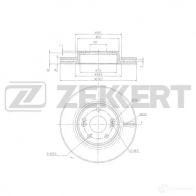 Тормозной диск ZEKKERT Renault Laguna (BG) 2 Хэтчбек 1.9 dCi (BG1A. BG1V) 130 л.с. 2005 – 2007 BS-6502 Z93GR Q