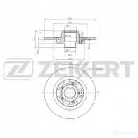 Тормозной диск ZEKKERT BS-6483 Renault Kangoo (FW) 2 Фургон 1.5 dCi 80 (FW15) 80 л.с. 2019 – 2025 TT OQA