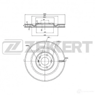 Тормозной диск ZEKKERT BS-6476 0 M37KT4 1440205079