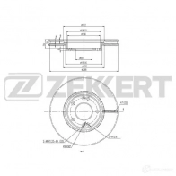 Тормозной диск ZEKKERT 1440205080 BS-6472 D82J Y1A