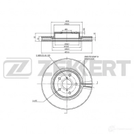 Тормозной диск ZEKKERT 1440205091 BS-6456 GL O6Y1