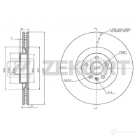 Тормозной диск ZEKKERT BS-6454 Volvo XC90 2 (256) Кроссовер 2.0 D4 190 л.с. 2015 – 2025 AB F6HT