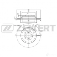 Тормозной диск ZEKKERT BS-6441 NK2 QQ Subaru XV (GT) 2 Кроссовер 2.0 i AWD (GT7) 150 л.с. 2019 – наст. время