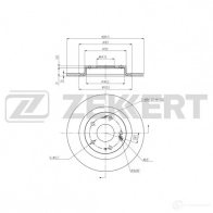 Тормозной диск ZEKKERT 1440205104 BS-6437 0SI QCL
