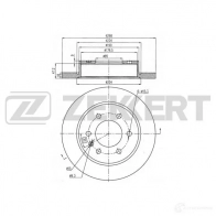 Тормозной диск ZEKKERT WSRCY R Mercedes Sprinter (907, 910) 3 Кабина с шасси (3,5T) 2.1 314 CDI (9031. 9033. 9035. 9031. 9033. 143 л.с. 2018 – наст. время BS-6429