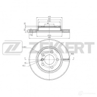 Тормозной диск ZEKKERT BS-6427 Bmw I3 (I01) 1 Хэтчбек Electric 102 л.с. 2013 – 2024 PCE 9D