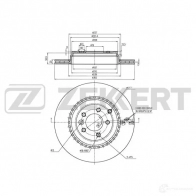 Тормозной диск ZEKKERT BS-6357 Land Rover BX NZDY