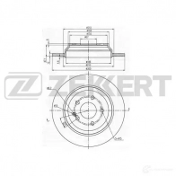 Тормозной диск ZEKKERT 1440205132 BS-6352 E60I 7QI