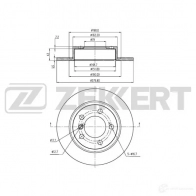 Тормозной диск ZEKKERT BS-6339 1 OAUEH 1440205141