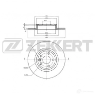 Тормозной диск ZEKKERT 0 FQ4R 1440205147 BS-6331