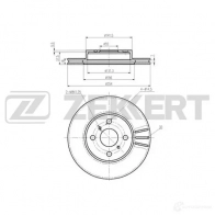 Тормозной диск ZEKKERT T3 BMN BS-6319 1440205157