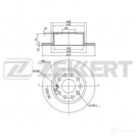 Тормозной диск ZEKKERT 1440205180 R7KT BUM BS-6289