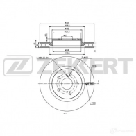Тормозной диск ZEKKERT KI GJG BS-6288 Lexus ES (XZ10) 7 2018 – 2020
