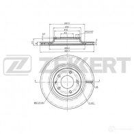 Тормозной диск ZEKKERT TAHV9 G 1440205189 BS-6274
