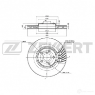 Тормозной диск ZEKKERT 1440205190 BS-6273 HZU 2JS1
