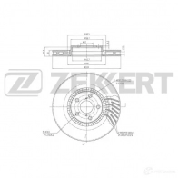 Тормозной диск ZEKKERT 1440205202 BS-6247 24T BLJ