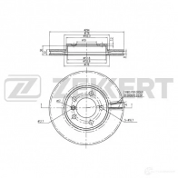 Тормозной диск ZEKKERT DHOX 4 1440205206 BS-6242