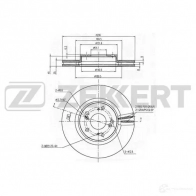 Тормозной диск ZEKKERT X2 A0DK BS-6228 1440205219