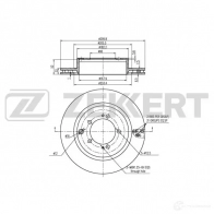 Тормозной диск ZEKKERT BS-6216 H J941JL Mitsubishi Lancer 8 (CK5) Седан 2.0 EVO V (CP9A. CT9A) 280 л.с. 1998 – 1998