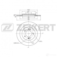 Тормозной диск ZEKKERT BS-6203 1440205247 IQ O0S