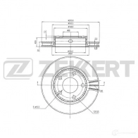 Тормозной диск ZEKKERT M 9R84 BS-6202 1440205248