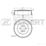 Тормозной барабан ZEKKERT Z5K0 B2 BS-6195 1440205253