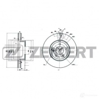 Тормозной диск ZEKKERT BS-6194 C7 EJU7O Mercedes C-Class (W205) 4 Седан 2.1 C 200 d (2007) 136 л.с. 2015 – наст. время