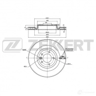 Тормозной диск ZEKKERT Land Rover Range Rover Sport 2 (L494) Внедорожник 3.0 4x4 340 л.с. 2013 – 2024 BS-6193 OH9 70F