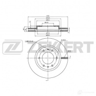 Тормозной диск ZEKKERT 1440205256 DGN G4 BS-6192