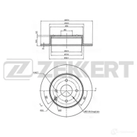 Тормозной диск ZEKKERT 0T RFZ BS-6187 1440205260