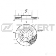 Тормозной диск ZEKKERT 1440205278 BS-6163 2B OPNS
