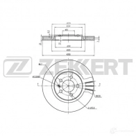 Тормозной диск ZEKKERT BS-6150 1440205290 J ZS3B