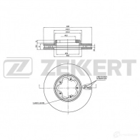 Тормозной диск ZEKKERT 1440205296 GAH 3Y BS-6140