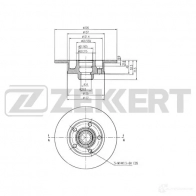 Тормозной диск ZEKKERT 1440205313 BS-6116 1VIUD DI