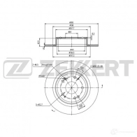 Тормозной диск ZEKKERT 1440205327 BS-6097 SSW7TW L