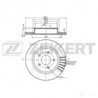 Тормозной диск ZEKKERT 6P2 D2 1440205332 BS-6092