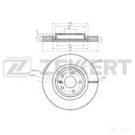 Тормозной диск ZEKKERT UH7 9T BS-6083 Ford Explorer 5 (D4, U502) Внедорожник 3.5 4WD 249 л.с. 2014 – 2020