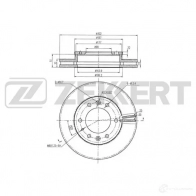 Тормозной диск ZEKKERT BS-6081 1440205342 TM1A V