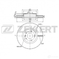 Тормозной диск ZEKKERT 1440205346 HEK R51 BS-6078