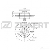 Тормозной диск ZEKKERT QDY0 QWT 1440205352 BS-6071